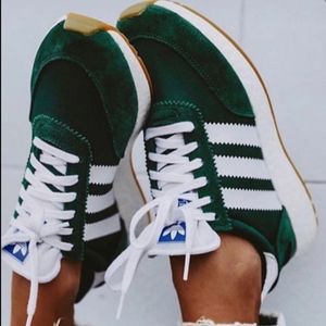 Green Adidas Size 6